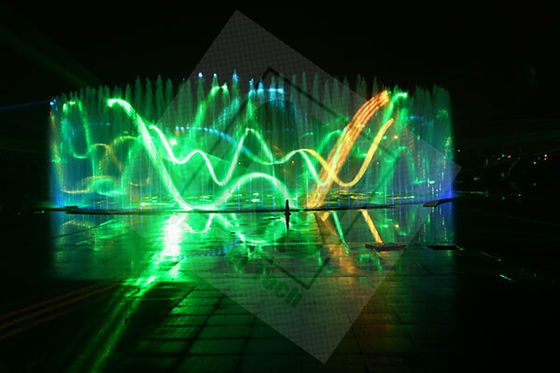 Événement de transformation avec l'eau danseuse, projection laser éblouissante, débit d'eau réglable
