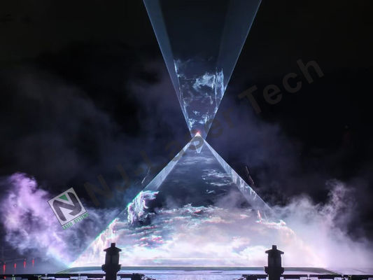 Éclairage de la fontaine laser multicolore Flux d'eau réglable et fonction d'eau